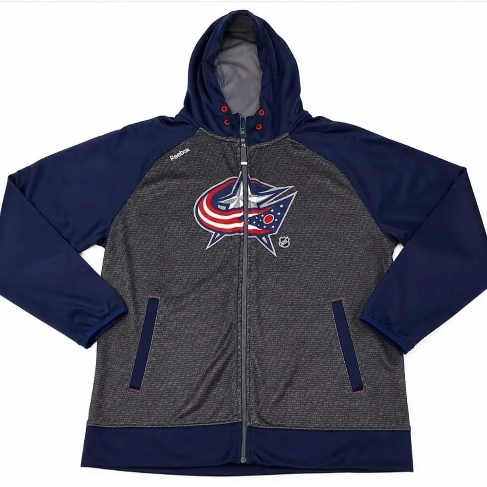 Reebok Men's Grey and Navy Jacket